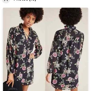 Anthropology Yumi Kim Women’s black deep Love Astoria Floral Dress